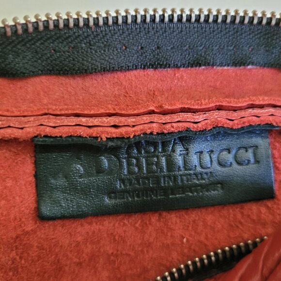 AB Bellucci Red Leather Clutch Handbag, Asia Bellucci Red Clutch - Picture 6 of 6